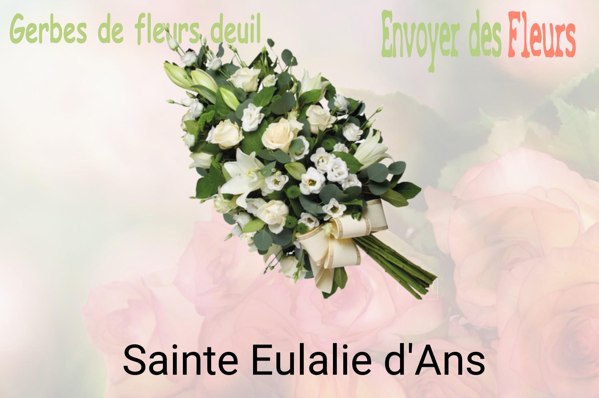 Gerbe de fleurs de deuil livrée à Sainte-Eulalie-d'Ans